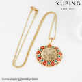 63886 Xuping fashion new designed gold plated women earring and pendant sets